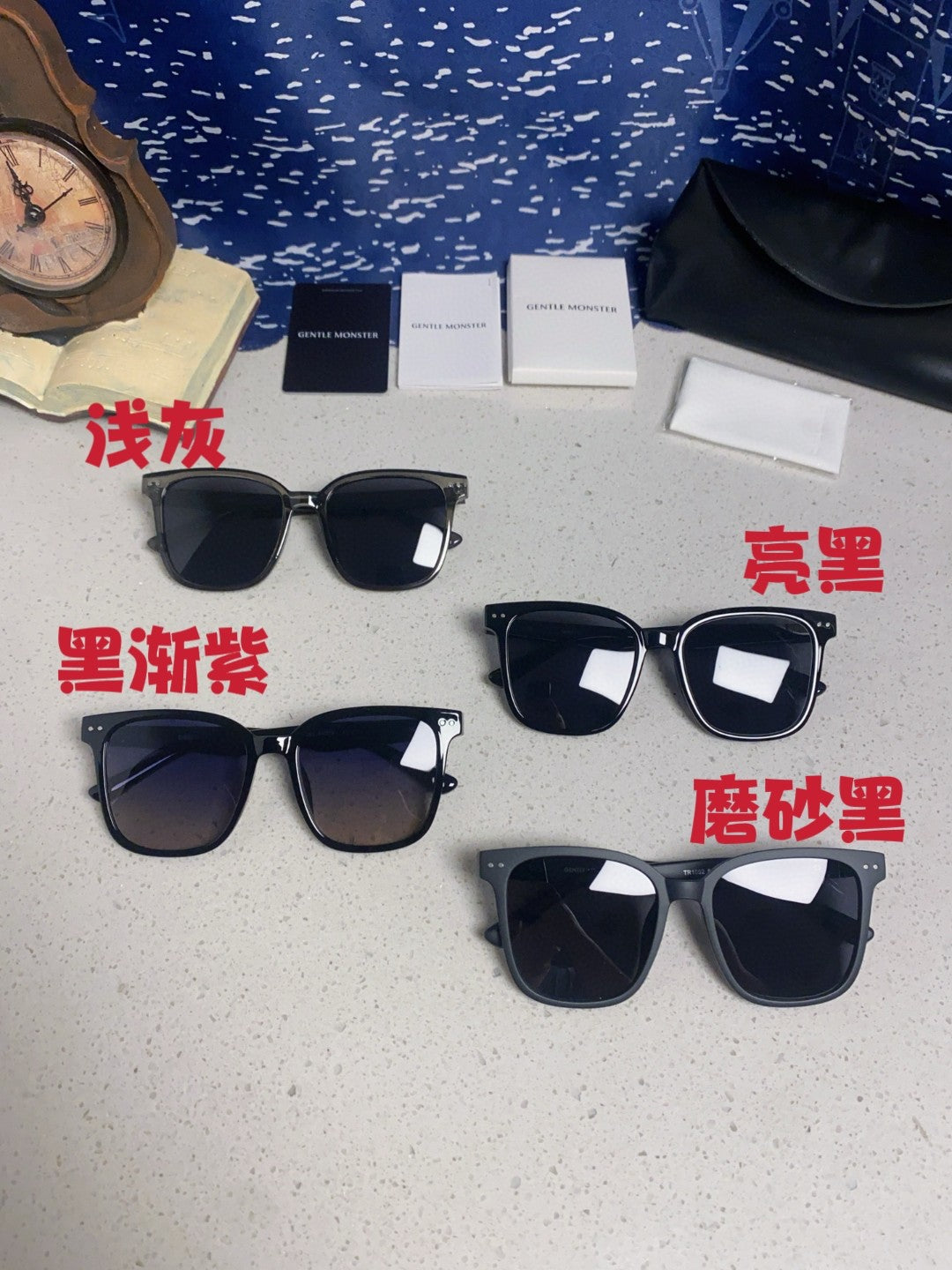Gentle Monster Polarized Fashion Blue Lens Sunglasses for Men & Women - detail image 12