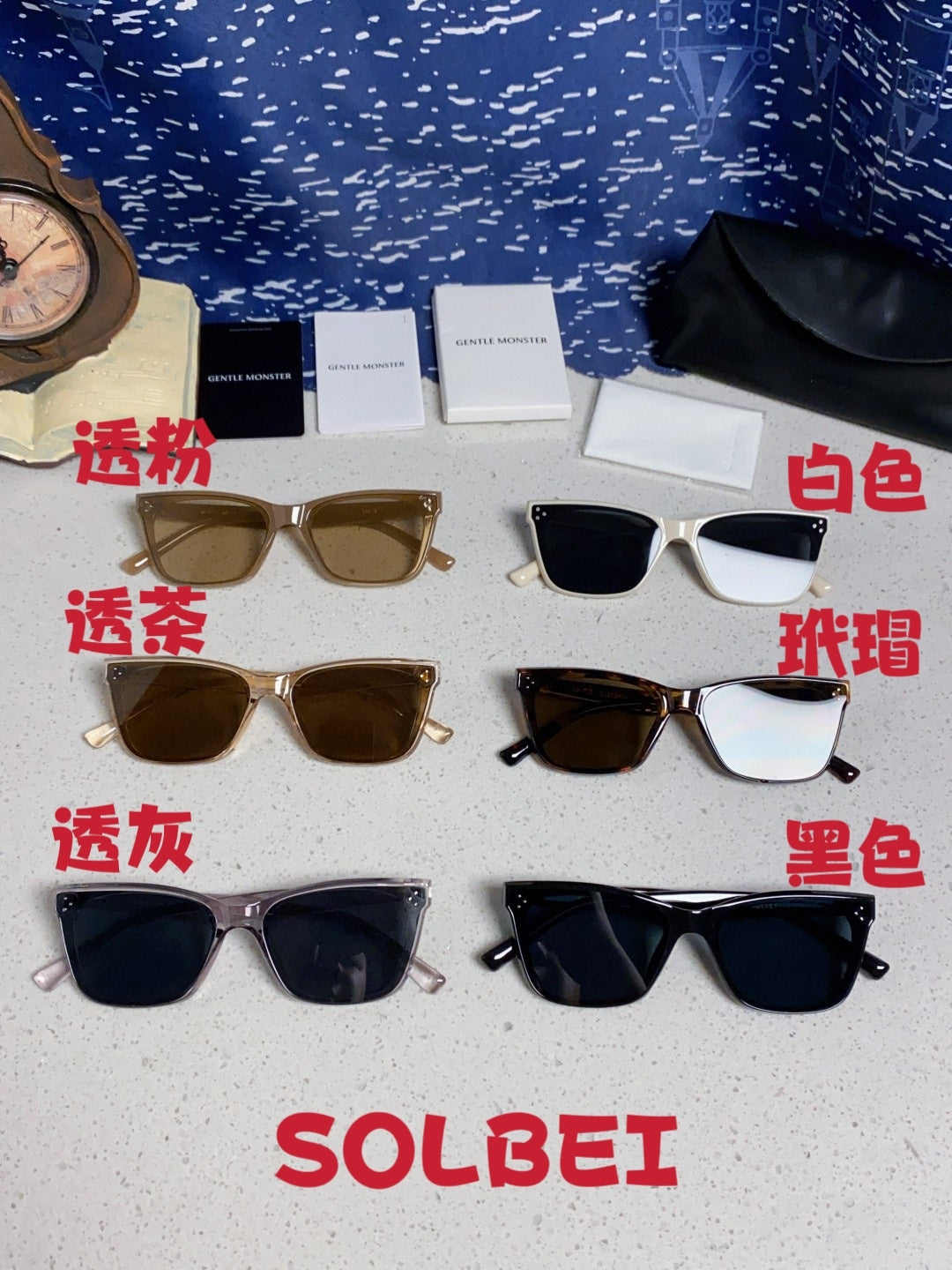 Gentle Monster SOLBEI Metal Fashion Black Lens Sunglasses for Women - detail image 12