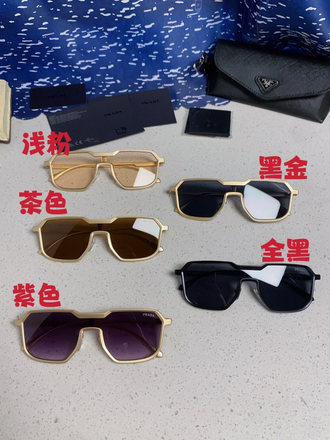 Prada Metal Fashion Brown Lens Sunglasses for Men - detail image 12