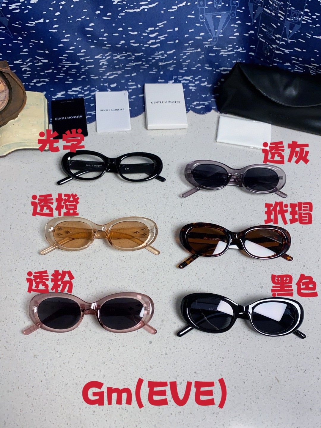 Gentle Monster EVE Polarized Cat-Eye Blue Lens Sunglasses for Men & Women - detail image 12