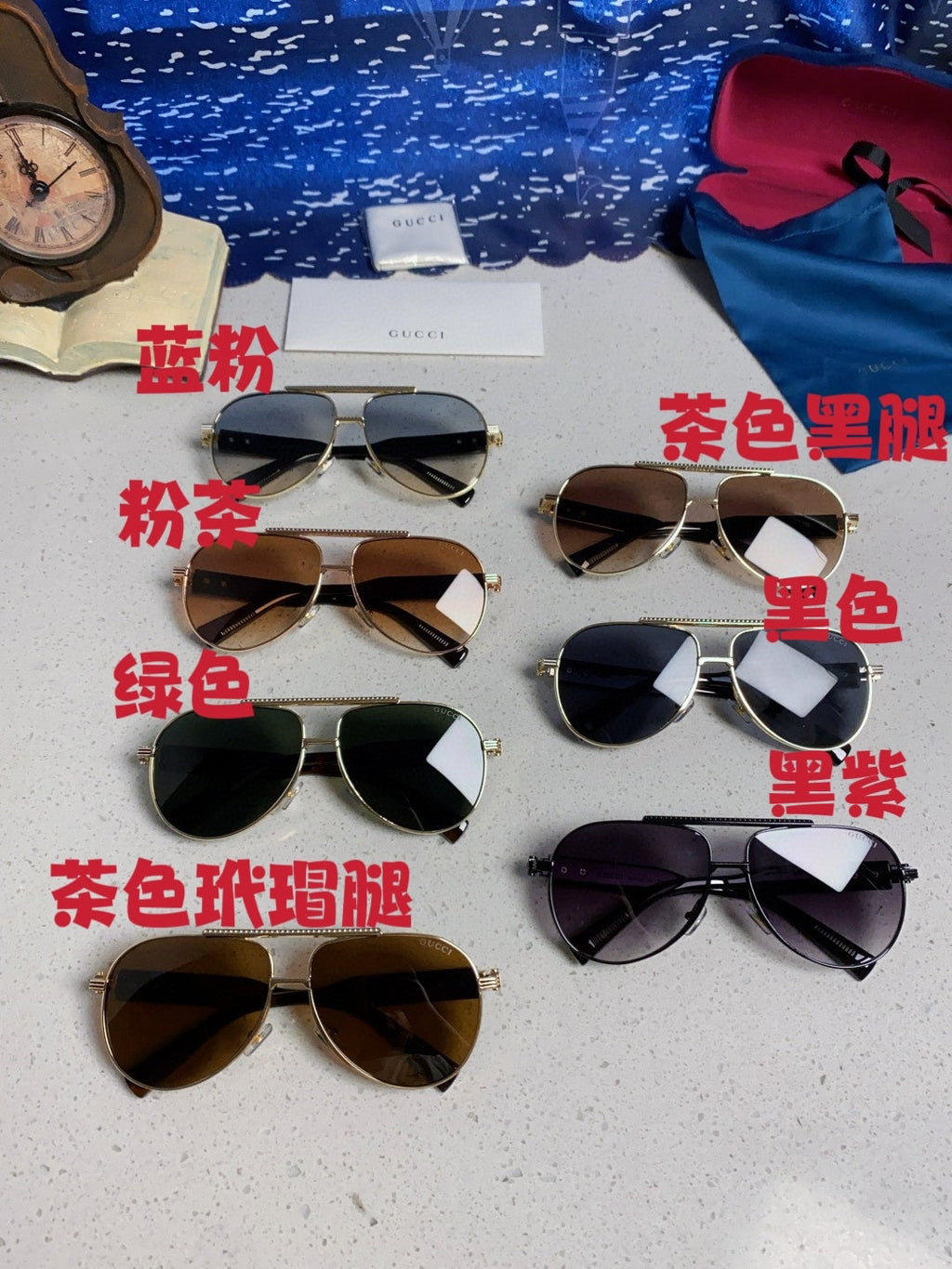 Gucci Aviator Silver Lens Sunglasses for Men & Women - 997533 - detail image 12