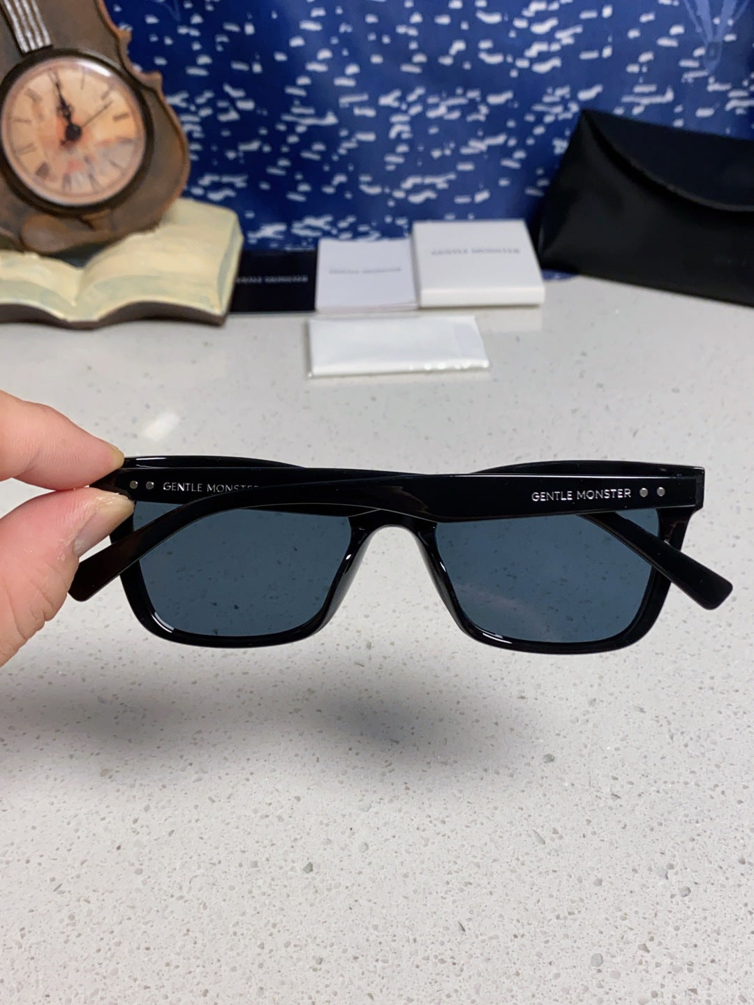Gentle Monster SOLBEI Metal Fashion Black Lens Sunglasses for Women - detail image 5