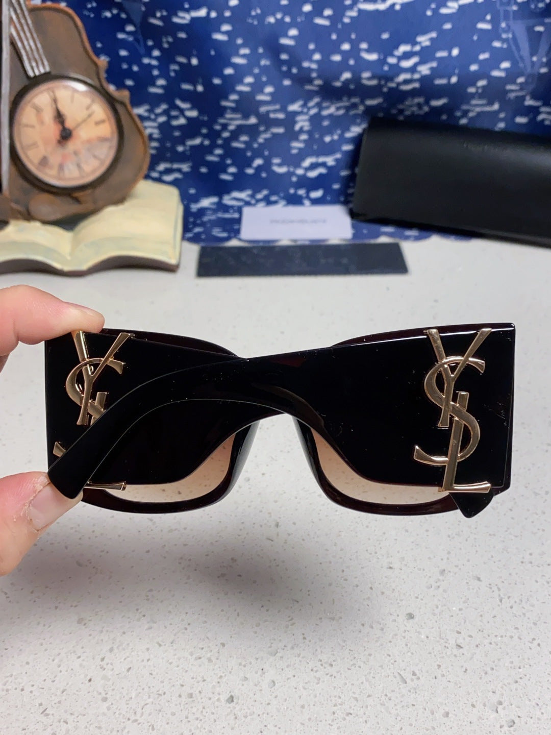 Saint Laurent Oversized Black Lens Sunglasses for Women - 449220 - detail image 5