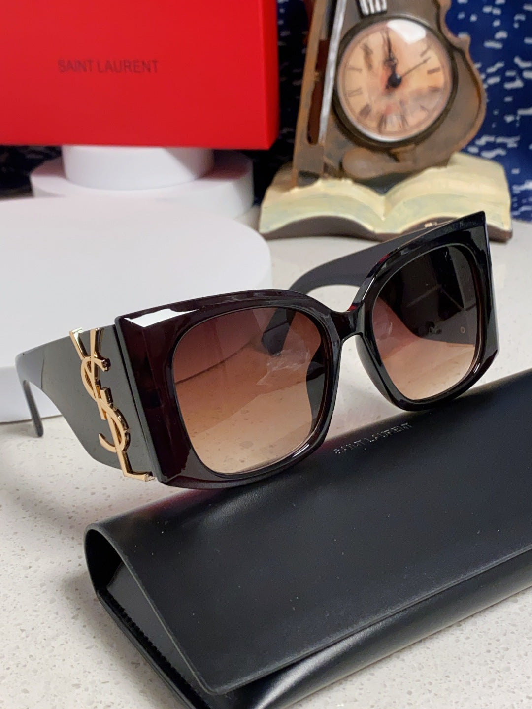 Saint Laurent Oversized Black Lens Sunglasses for Women - 449220 - detail image 10