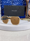 Prada Metal Fashion Brown Lens Sunglasses for Men
