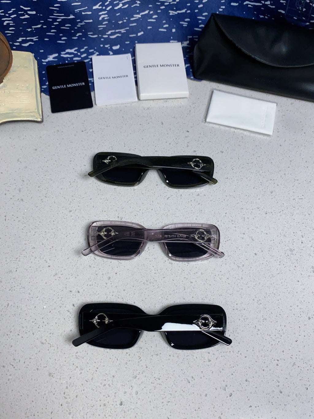 Gentle Monster THE Polarized Square Silver Lens Sunglasses for Men & Women - detail image 11