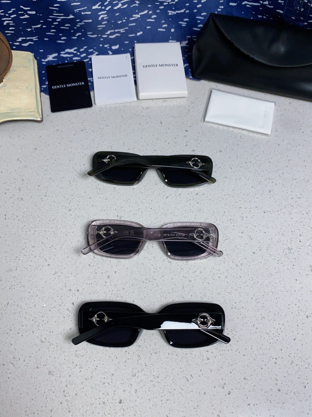 Gentle Monster THE Polarized Square Silver Lens Sunglasses for Men & Women - detail image 11