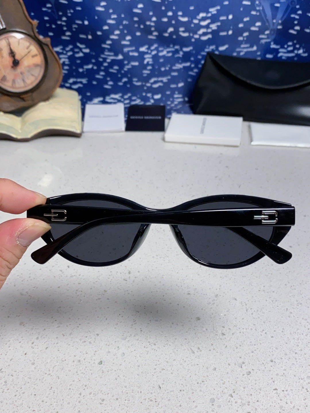Gentle Monster TR1080 Polarized Cat-Eye Black Lens Sunglasses for Men - 358909 - detail image 5