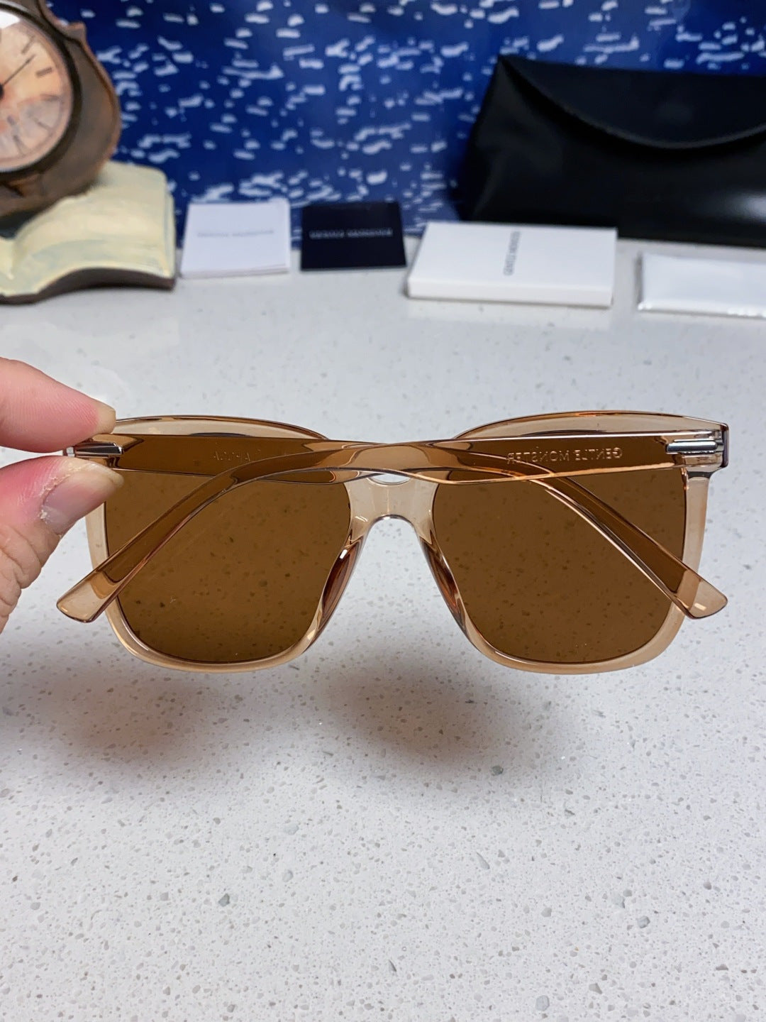 Gentle Monster LAROSA Square Brown Lens Sunglasses for Men & Women - 358882 - detail image 5