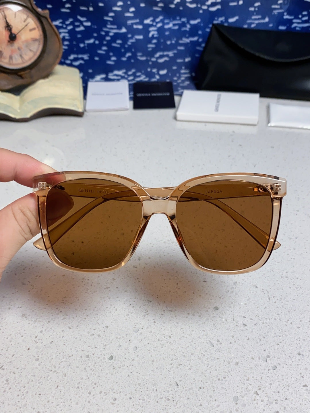 Gentle Monster LAROSA Square Brown Lens Sunglasses for Men & Women - detail image 4