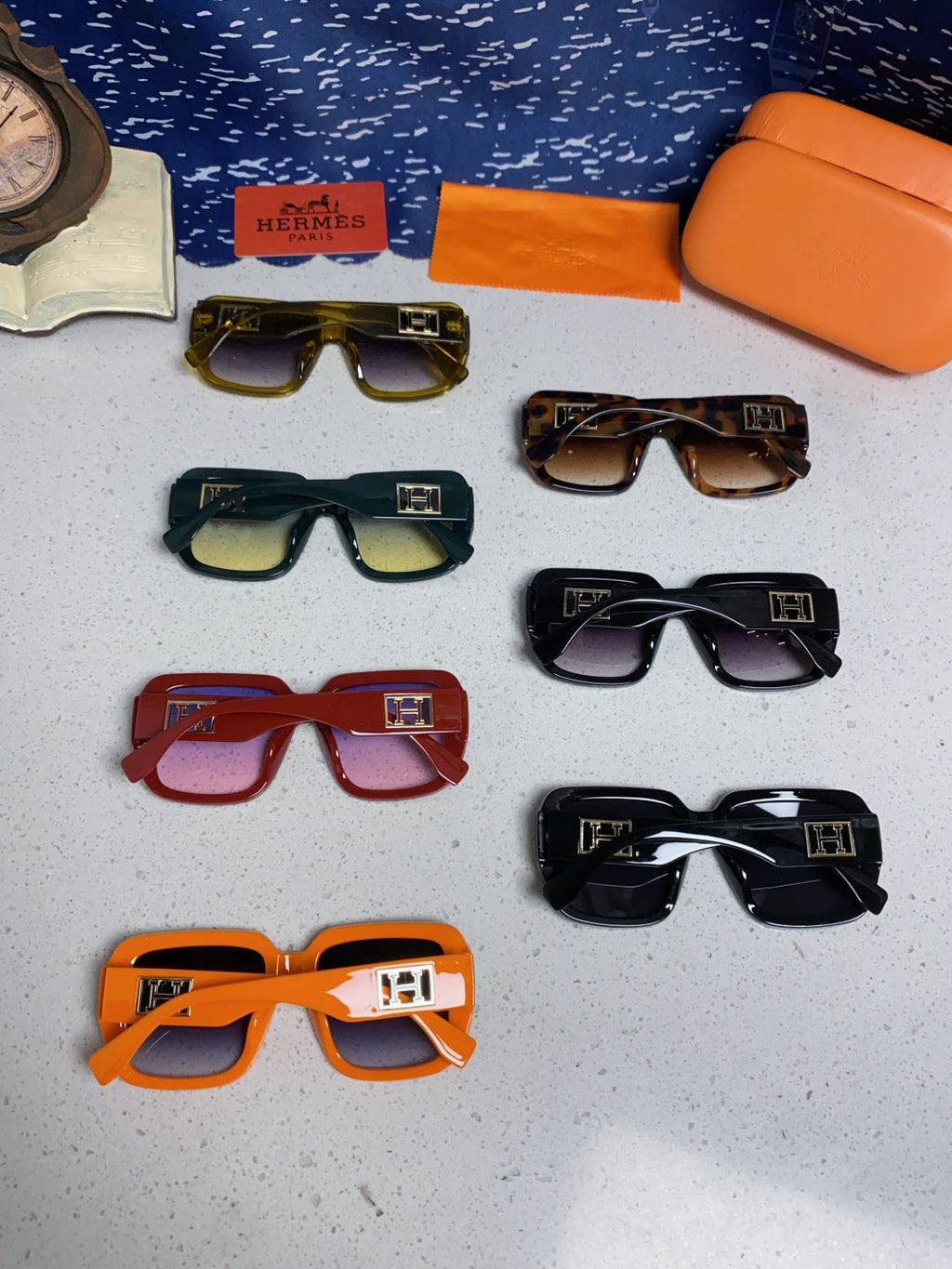 Hermès Square Brown Lens Sunglasses for Men & Women - 466421 - detail image 10