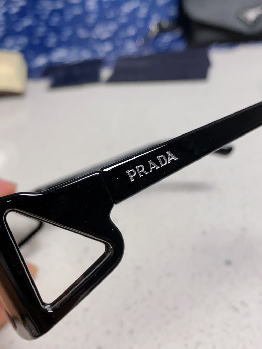 Prada SPRB03 Square Silver Lens Sunglasses for Men & Women - 465714 - detail image 6