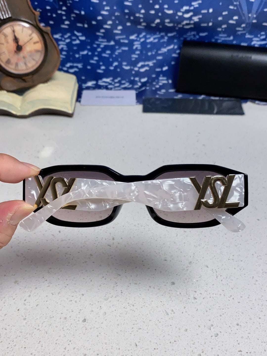 Saint Laurent Round Silver Lens Sunglasses for Men & Women - detail image 5