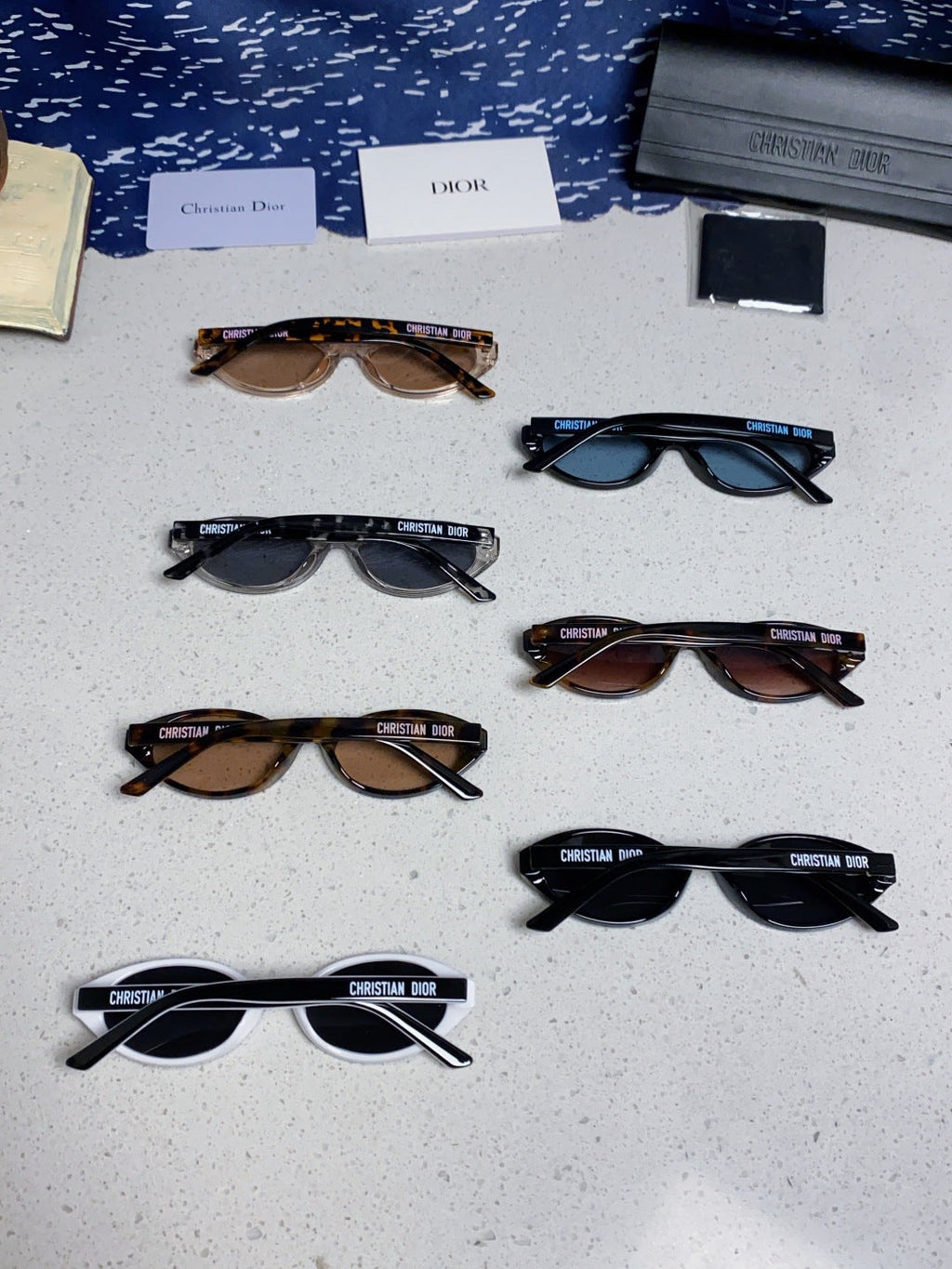 Dior Cat-Eye Blue Lens Sunglasses for Women - 867121 - detail image 11