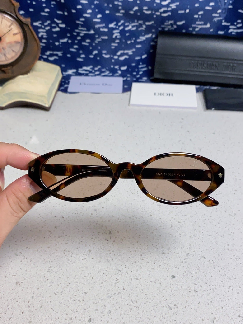 Dior Cat-Eye Black Lens Sunglasses for Women - 867119 - detail image 5