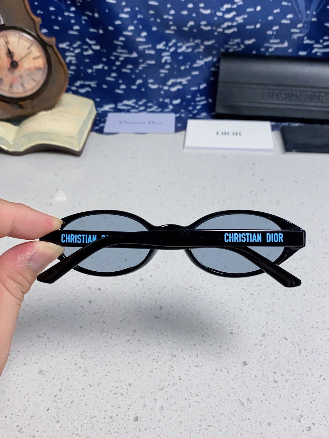 Dior Cat-Eye Blue Lens Sunglasses for Women - 867121 - detail image 5