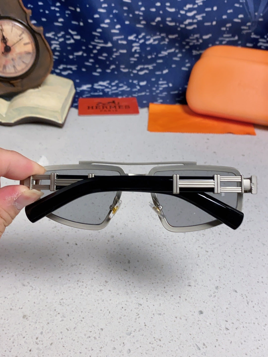 Hermès Fashion Silver Lens Sunglasses for Men & Women - 158693 - detail image 4