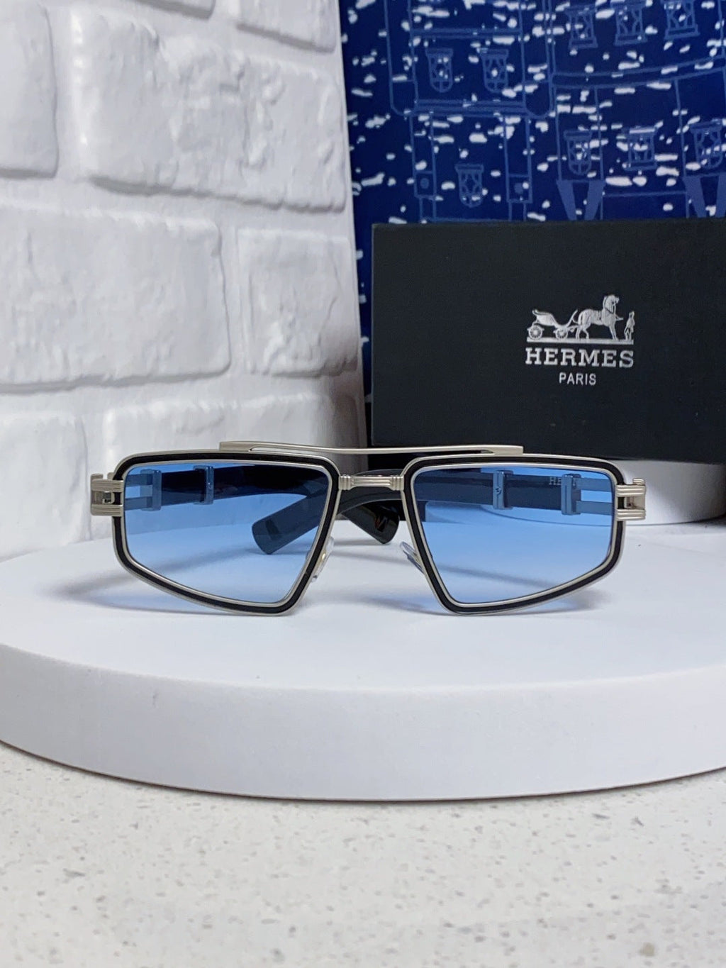 Hermès Fashion Blue Lens Sunglasses for Men & Women - 158694