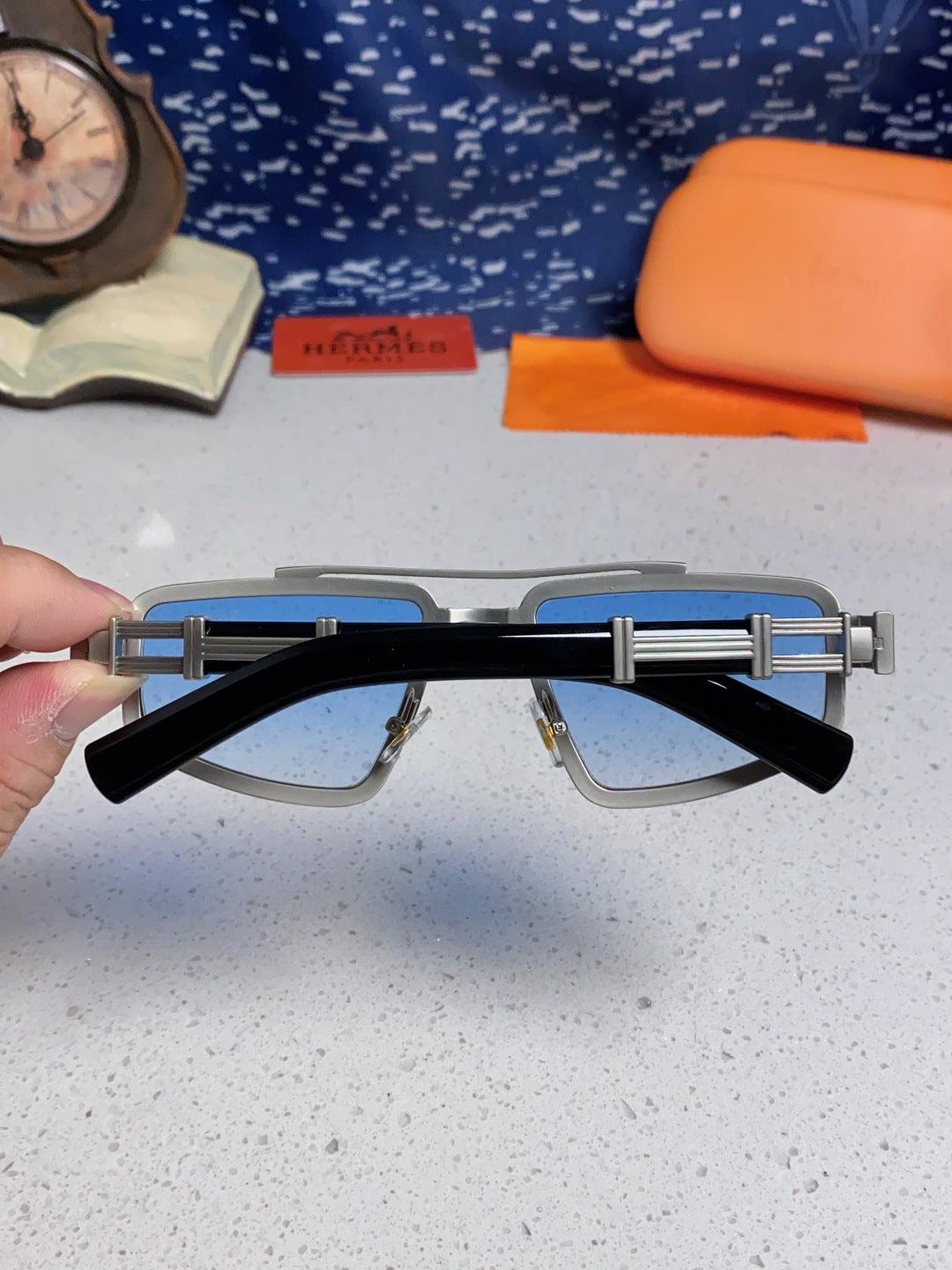 Hermès Fashion Blue Lens Sunglasses for Men & Women - 867267 - detail image 4