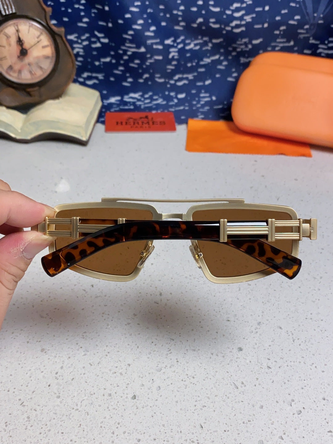 Hermès Fashion Brown Lens Sunglasses for Men & Women - 867268 - detail image 5