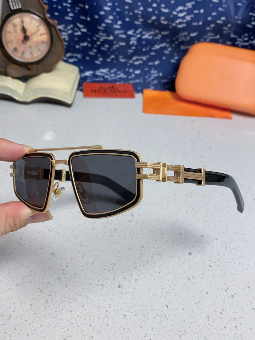 Hermès Fashion Silver Lens Sunglasses for Men & Women - detail image 6