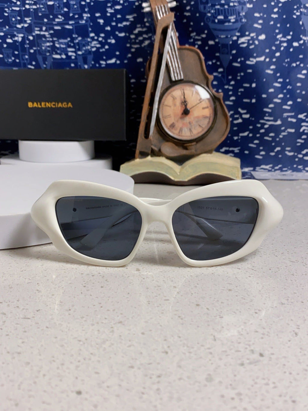 Balenciaga Oversized Silver Lens Sunglasses for Women - 358631 - detail image 9