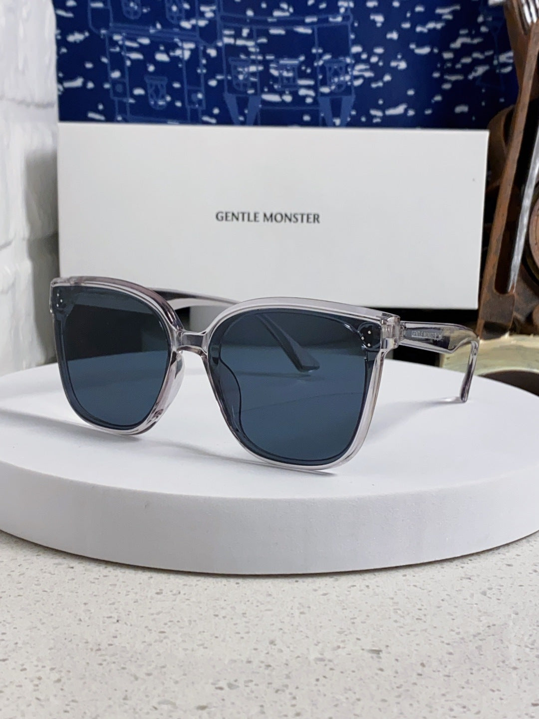 Gentle Monster RICK Polarized Oversized Black Lens Sunglasses for Men - 372609