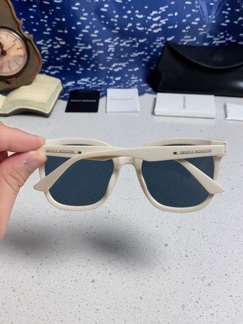 Gentle Monster RICK Polarized Oversized Black Lens Sunglasses for Men & Women - detail image 5