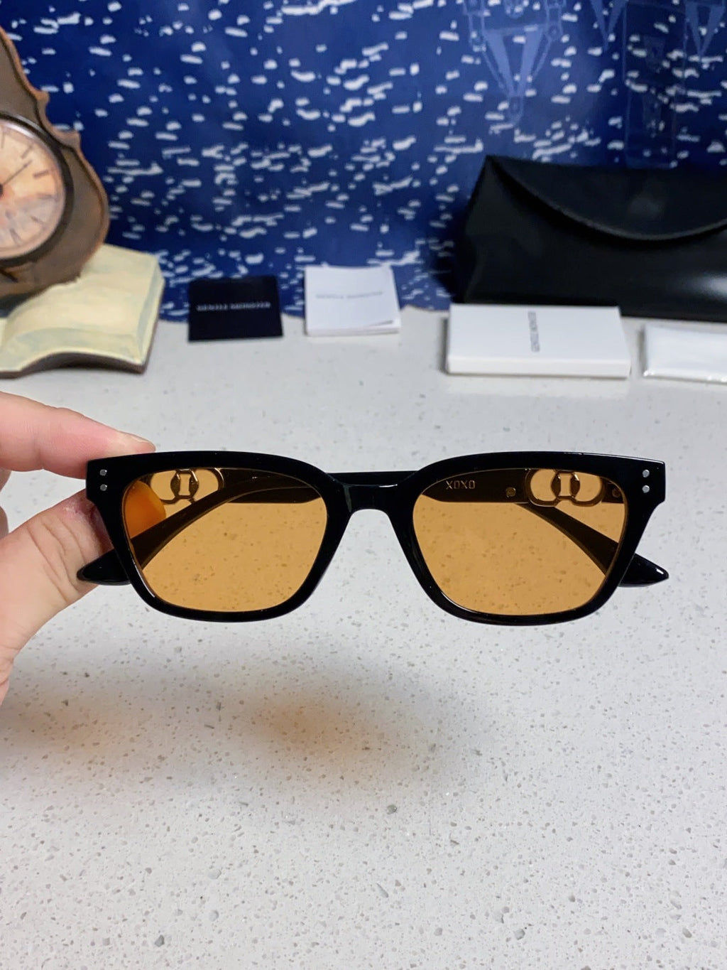 Gentle Monster XOXO Square Brown Lens Sunglasses for Men & Women - 432974 - detail image 4