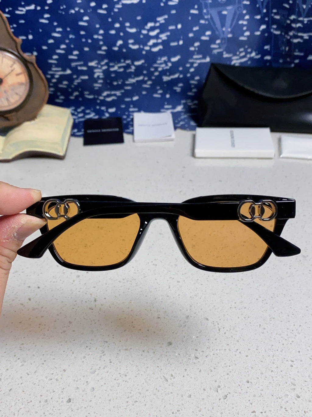 Gentle Monster XOXO Square Brown Lens Sunglasses for Men & Women - 867255 - detail image 5