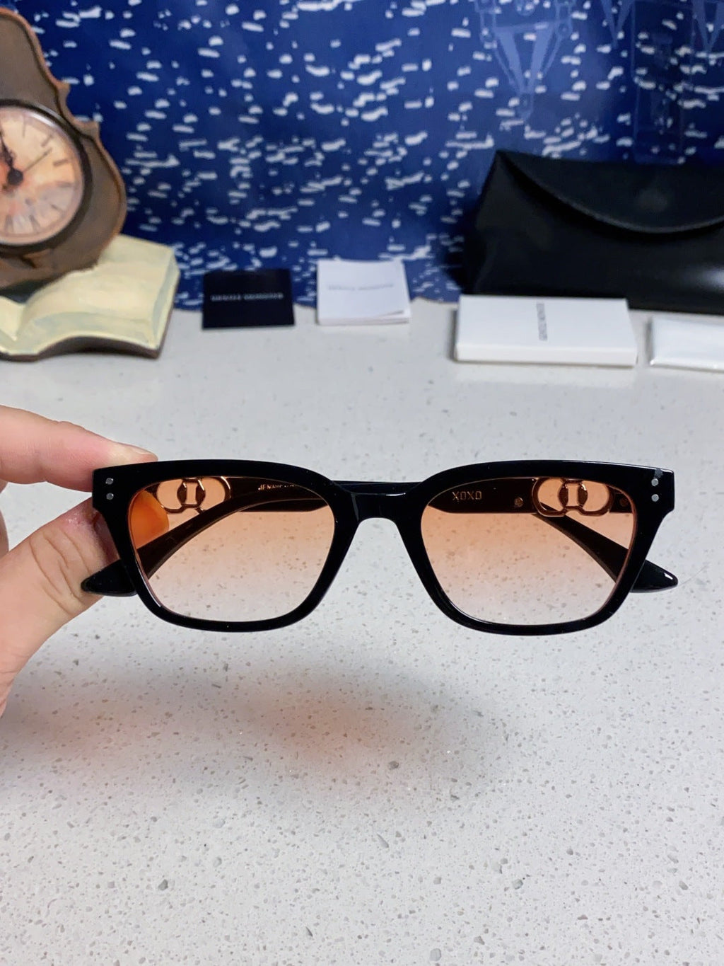 Gentle Monster XOXO Square Brown Lens Sunglasses for Men & Women - 867256 - detail image 4