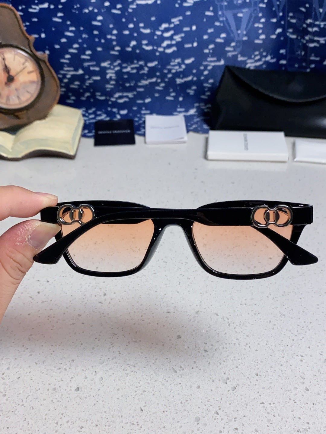 Gentle Monster XOXO Square Brown Lens Sunglasses for Men & Women - 867256 - detail image 5