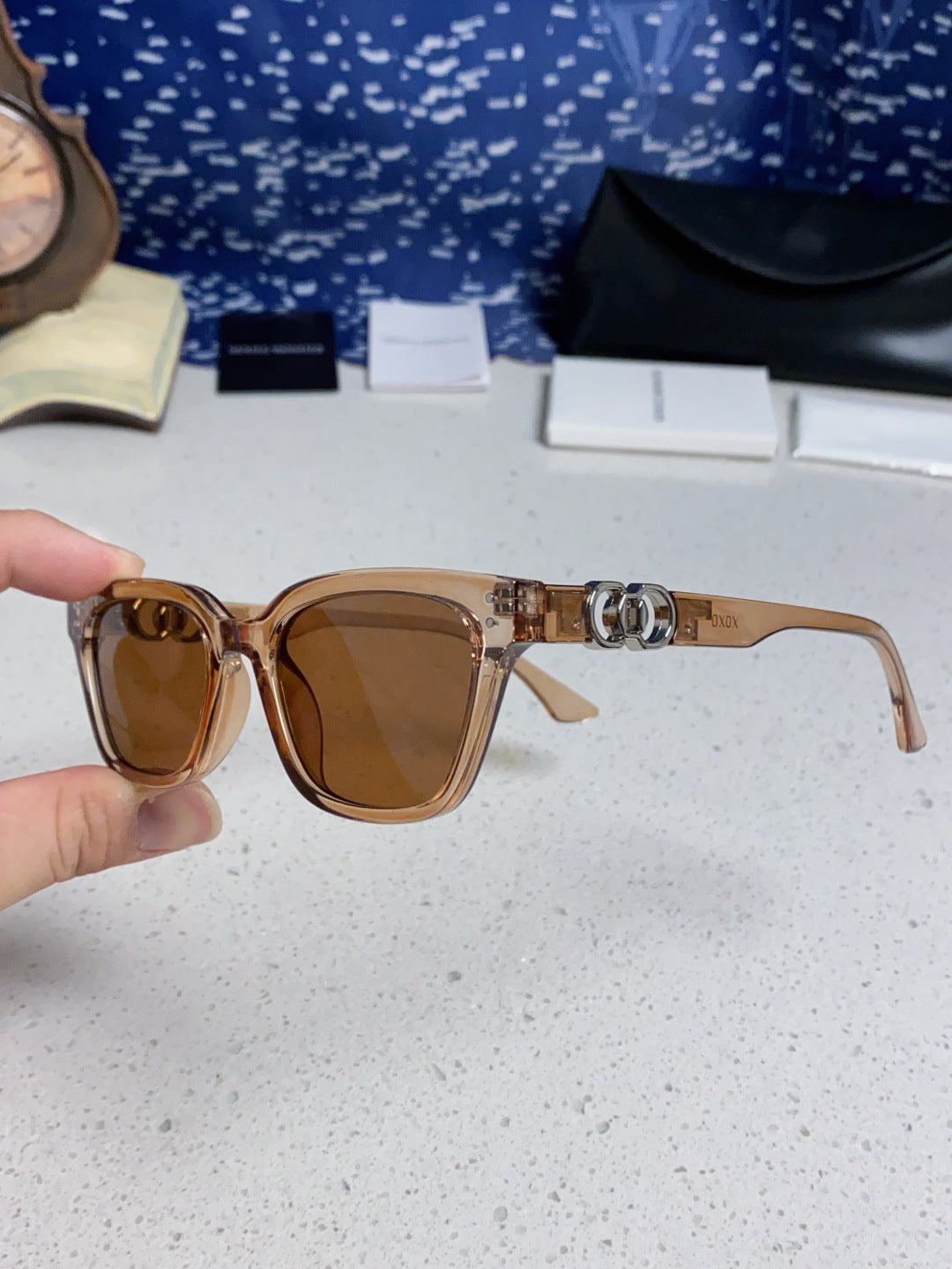 Gentle Monster XOXO Square Brown Lens Sunglasses for Men & Women - 867257 - detail image 6