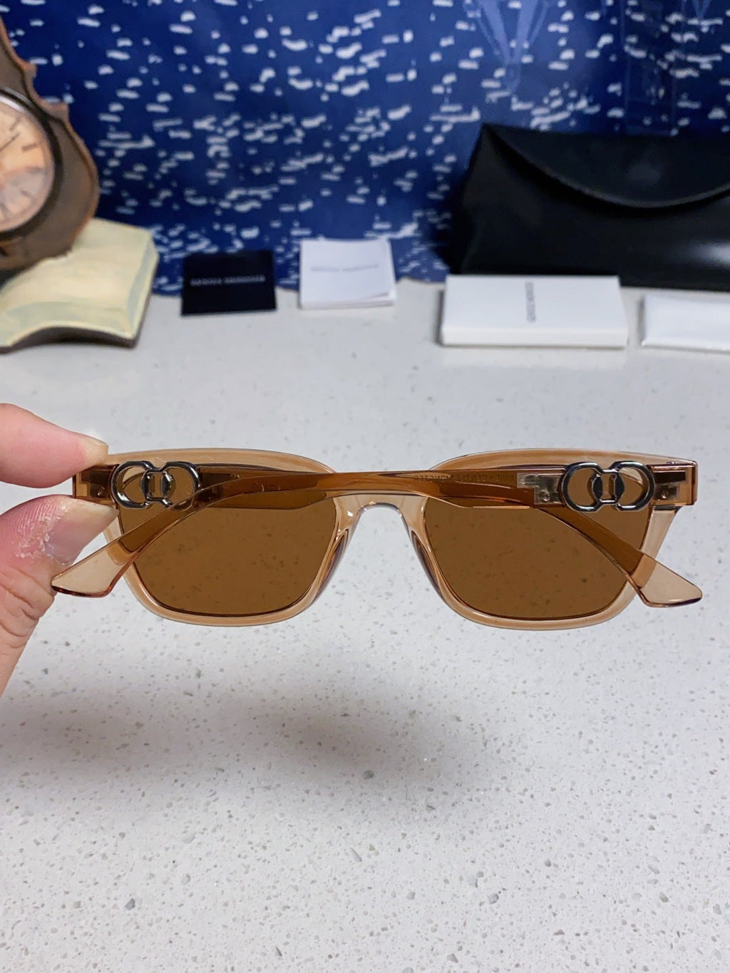 Gentle Monster XOXO Square Brown Lens Sunglasses for Men & Women - 867257 - detail image 5