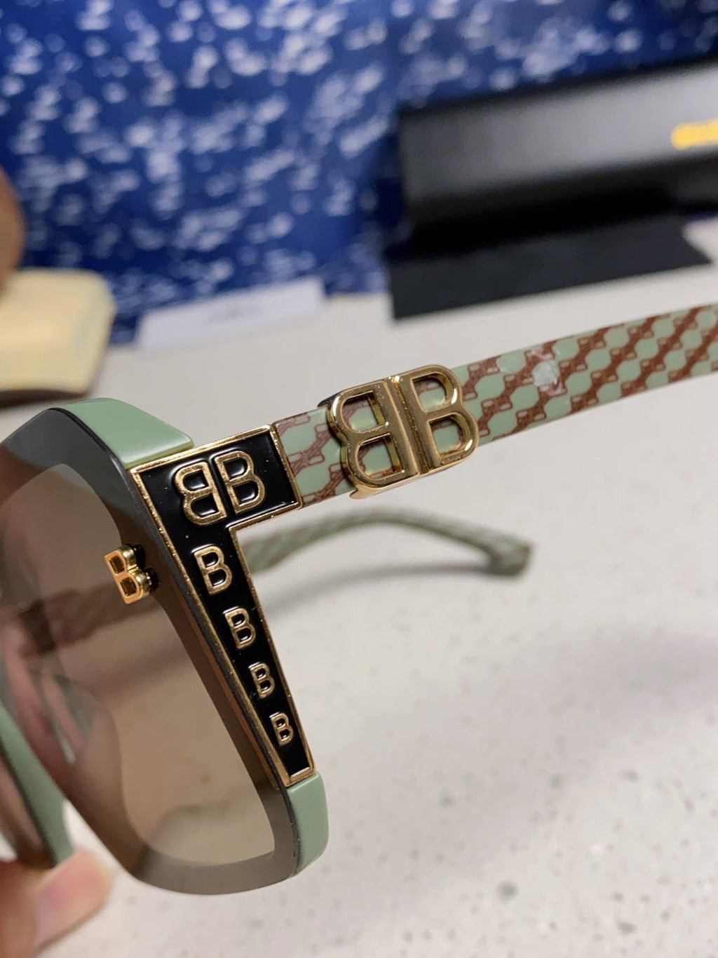 Balenciaga Square Gray Lens Sunglasses for Men & Women - 432553 - detail image 7