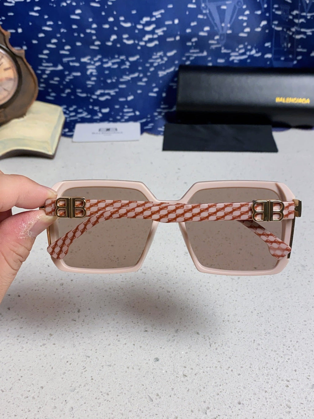 Balenciaga Square Red Lens Sunglasses for Men & Women - 867210 - detail image 5