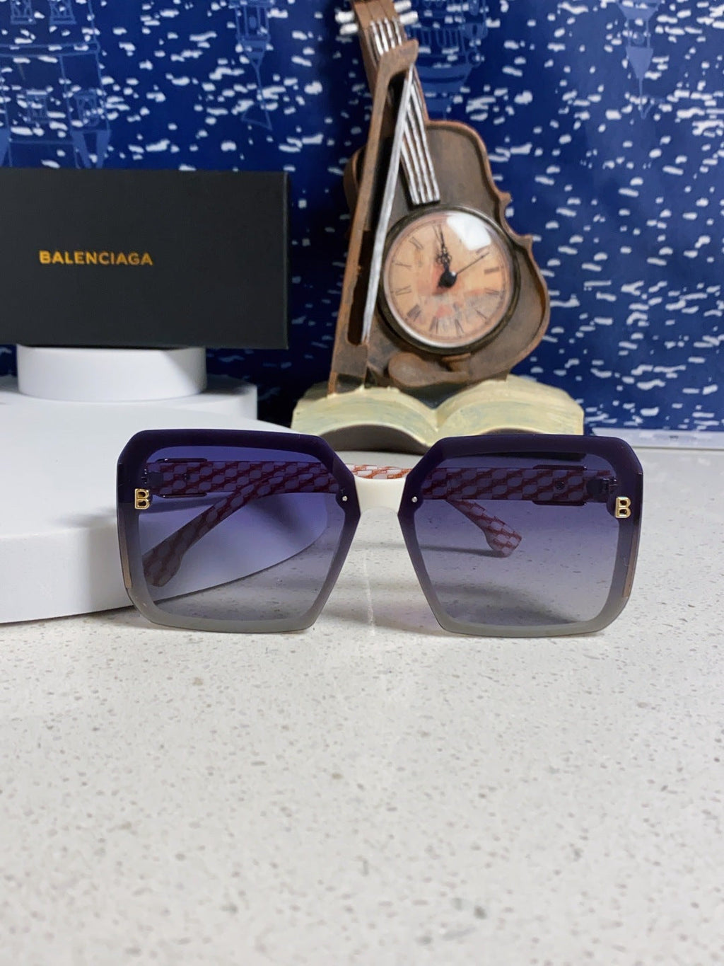 Balenciaga Square Blue Lens Sunglasses for Men & Women - 867212 - detail image 8