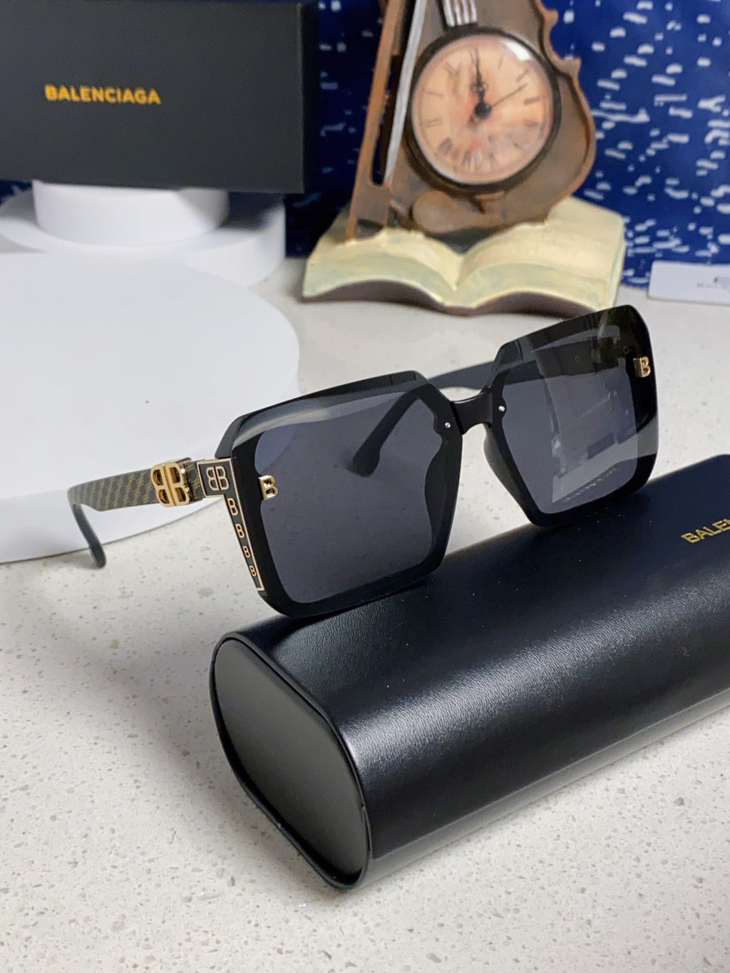 Balenciaga Square Gray Lens Sunglasses for Men & Women - 416115 - detail image 9