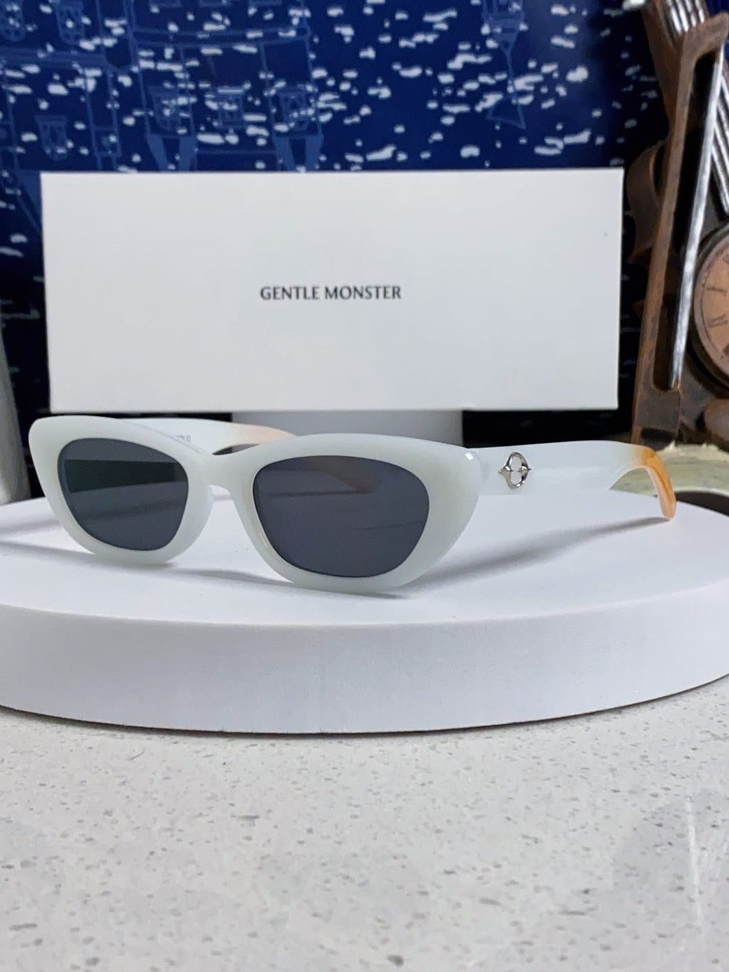Gentle Monster 27AND7 Cat-Eye Silver Lens Sunglasses for Men & Women - 358875