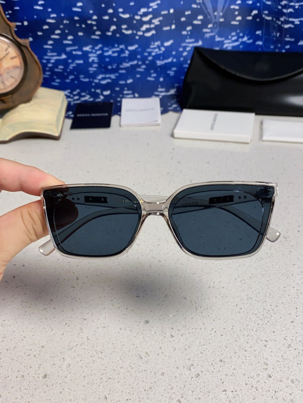Gentle Monster MONDO Square Black Lens Sunglasses for Men & Women - 358891 - detail image 4