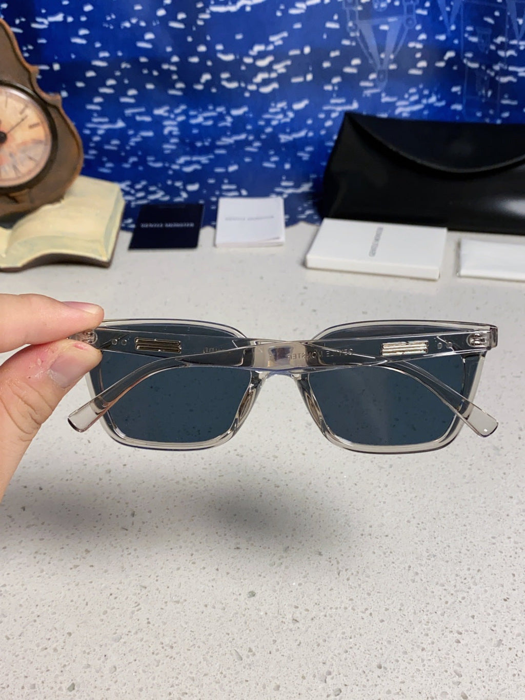 Gentle Monster MONDO Square Black Lens Sunglasses for Men & Women - 358891 - detail image 5