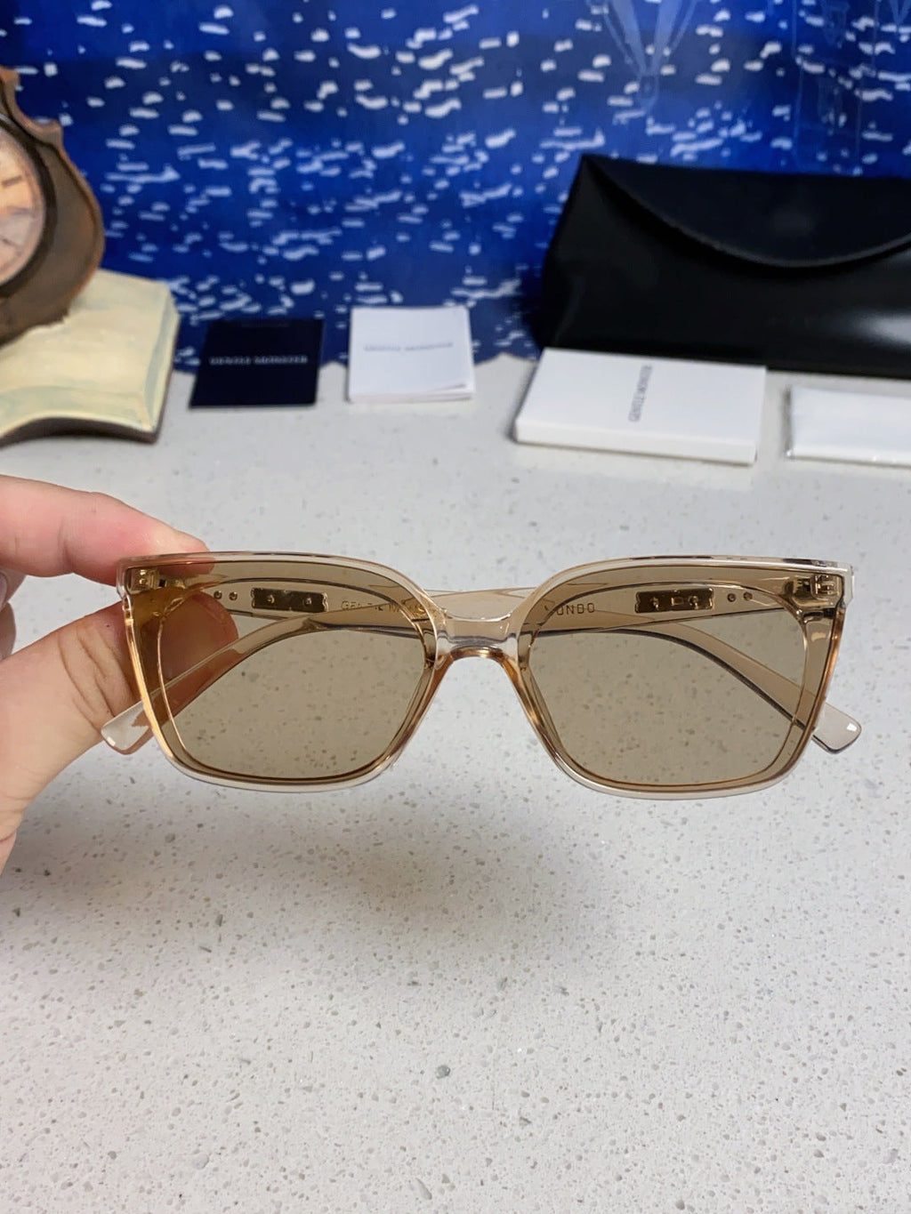 Gentle Monster MONDO Square Brown Lens Sunglasses for Men & Women - 358892 - detail image 4