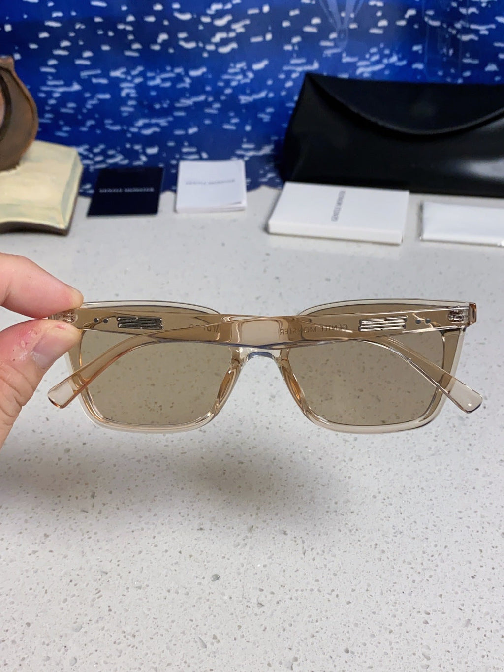 Gentle Monster MONDO Square Brown Lens Sunglasses for Men & Women - 358892 - detail image 5