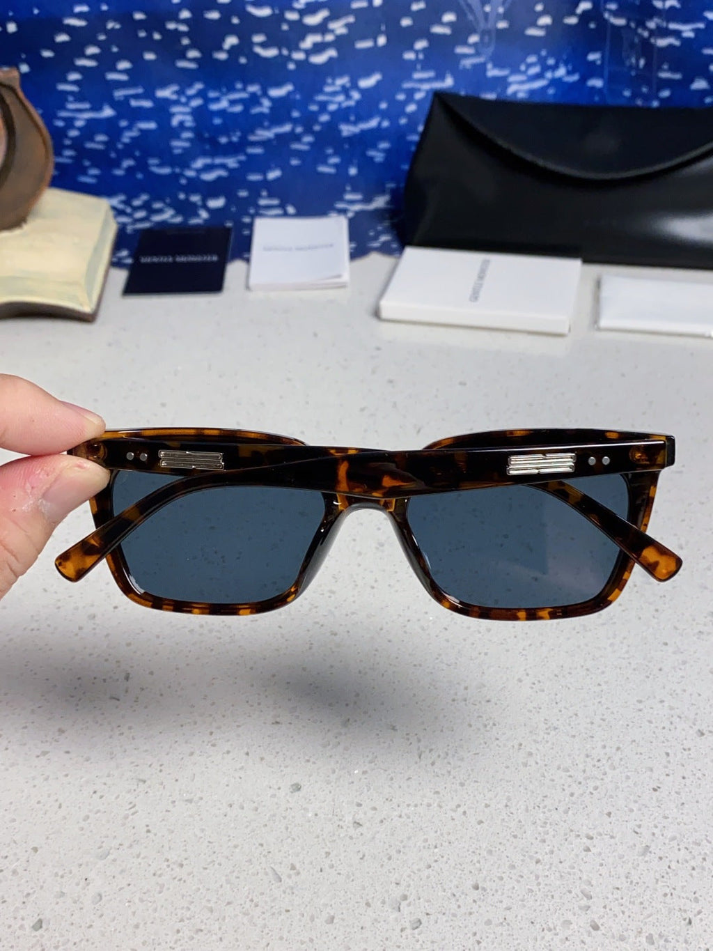 Gentle Monster MONDO Square Black Lens Sunglasses for Men & Women - 488066 - detail image 5
