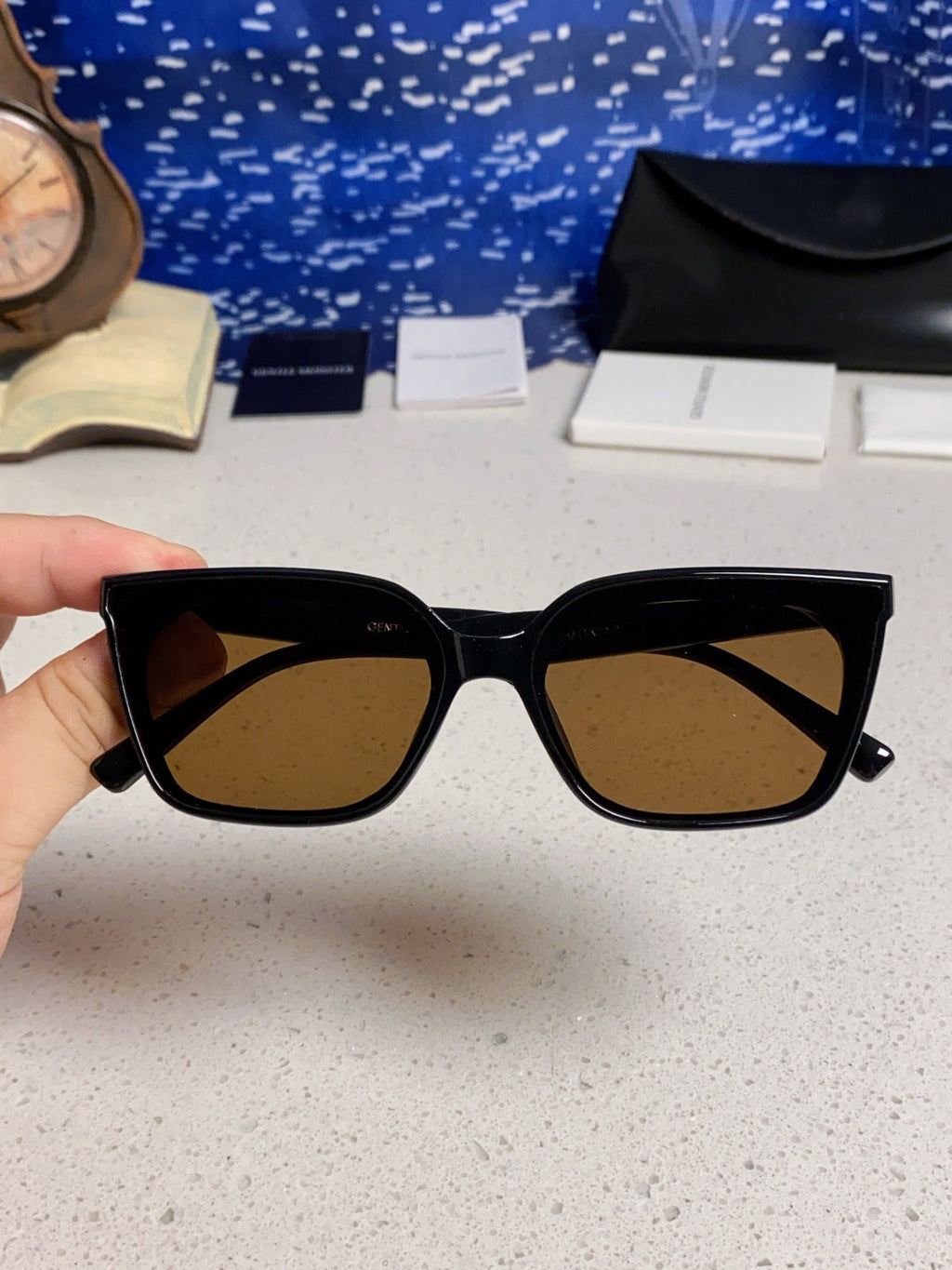 Gentle Monster MONDO Square Brown Lens Sunglasses for Men & Women - 358894 - detail image 4