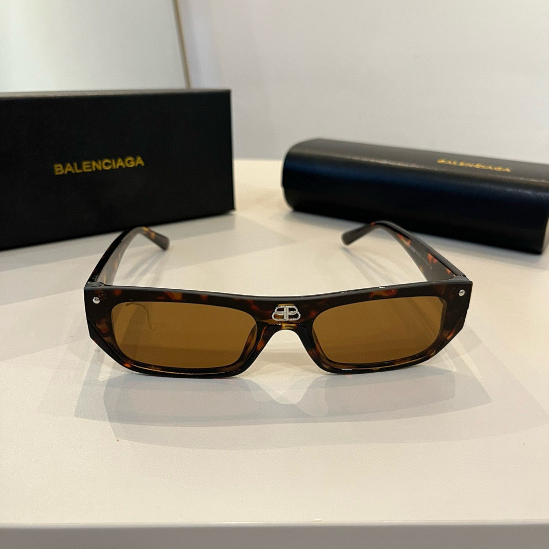 Balenciaga Rectangular Brown Lens Sunglasses for Men & Women - 432548 - detail image 2