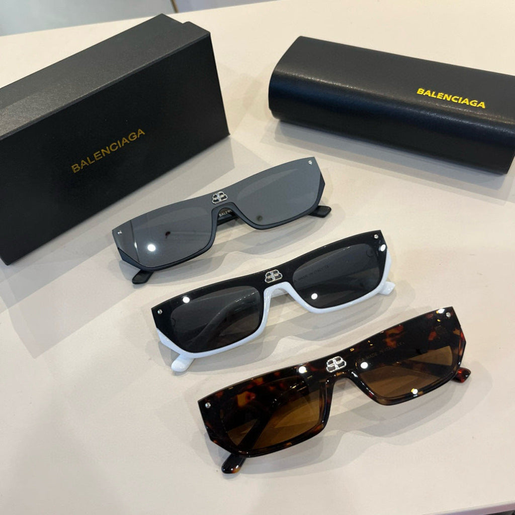 Balenciaga Rectangular Gray Lens Sunglasses for Men & Women - detail image 8