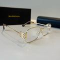 Balenciaga Rectangular Silver Lens Sunglasses for Men & Women - 382931