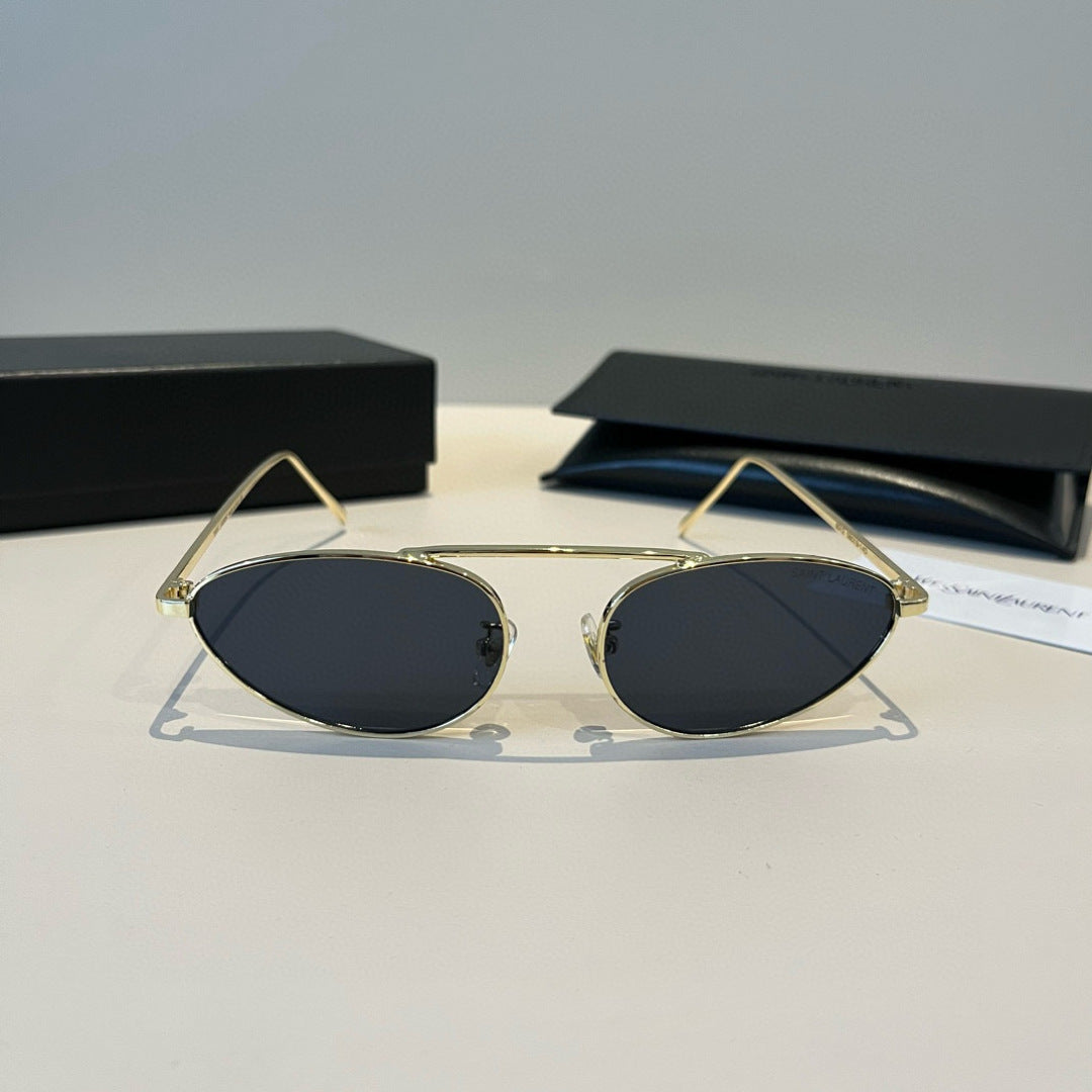 Saint Laurent Metal Cat-Eye Silver Lens Sunglasses for Men & Women - 431903 - detail image 2