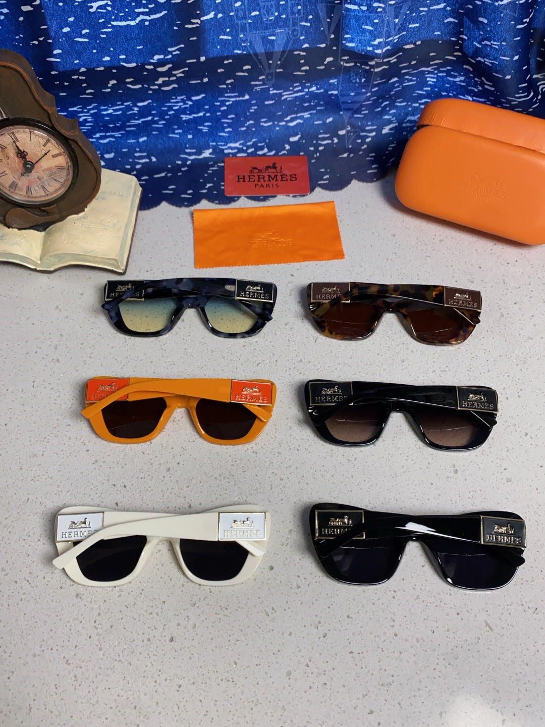 Hermès Cat-Eye Black Lens Sunglasses for Men & Women - detail image 11